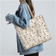 ( Beige)canvas bag woman high capacity handbag original bag big student Shoulder bag