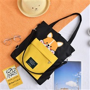 ( black )canvas bag woman messenger bag high capacityins student Korean style leisure Double bag