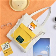 ( white )canvas bag woman messenger bag high capacityins student Korean style leisure Double bag