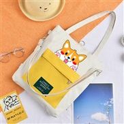 (  white)canvas bag woman messenger bag high capacityins student Korean style leisure Double bag