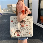 ( Beige)Korean styleins wind lovely high capacity shoulder bag woman student bag canvas bag