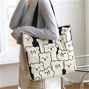 (  black)Korean styleins wind lovely high capacity shoulder bag woman student bag canvas bag