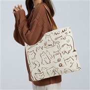 (MIMI  Beige)Korean styleins wind lovely high capacity shoulder bag woman student bag canvas bag