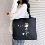 ( tea   black)canvas bag woman summer shoulder handbag student bag high capacity canvas