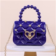 ( blue) elly handbag candy colors elly bag shoulder Mini chain key Pearl handbag