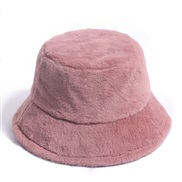 ( Pink)Korean style samll samll hip-hop cap  woman pure color warm thick wind Autumn and Winter style