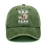 ( Army green) cotton print hat man retro baseball cap sun hat