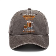 (Coffee ) cotton print hat man retro baseball cap sun hat