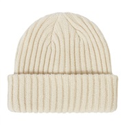 ( Beige)occidental style child knitting hat  Autumn and Winter warm Stripe color man woman woolen