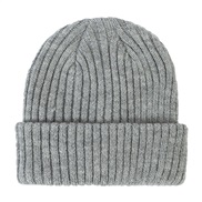( light   gray)occidental style child knitting hat  Autumn and Winter warm Stripe color man woman woolen