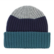 ( Navy blue Light gray)occidental style child knitting hat  Autumn and Winter warm Stripe color man woman woolen