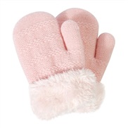 ( Pink)child gloves woman  style Outdoor warm gloves woolen knitting man woman bag gloves