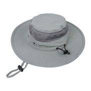 (  light gray)child sun hat  wind nets yarn splice Outdoor hip-hop cap  man woman sunscreen hat