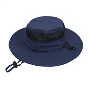 (  Navy blue)child sun hat  wind nets yarn splice Outdoor hip-hop cap  man woman sunscreen hat