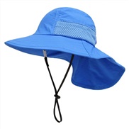(  sapphire blue )S46-50CMshawl  child sun hat summer thin draughty eyes sunscreen man woman hip-hop cap