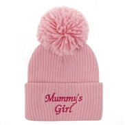 (#11Mummy s Girl)(  PinkMummy s Girl)occidental style Baby hats Autumn and Winter embroidery Word knitting woolen