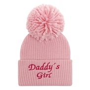 (#12Daddy s Gril)(  PinkDaddy s Gril)occidental style Baby hats Autumn and Winter embroidery Word knitting woolen