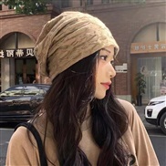( one size)( khaki) day bag head man all-Purpose thin style knitting hat woman summer big head