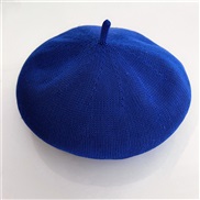 ( one size)( blue )Korean style fashion all-Purpose summer  retro knitting  pure color