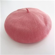 ( one size)( pink)Korean style fashion all-Purpose summer  retro knitting  pure color