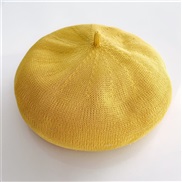( one size)( yellow )Korean style fashion all-Purpose summer  retro knitting  pure color