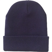(M56-58cm)( Navy blue)black hat knitting  samll pure color woolen