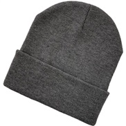 (M56-58cm)( gray)black hat knitting  samll pure color woolen