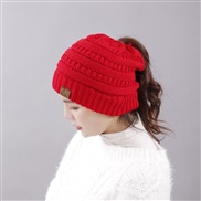 ( one size)( bright red) Winter Outdoor knitting warm knitting thick hedging hat sport fashion woolen