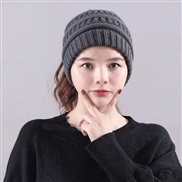 ( one size)(Dark gray) Winter Outdoor knitting warm knitting thick hedging hat sport fashion woolen