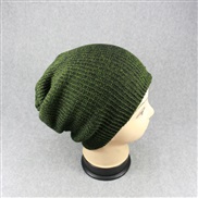 ( green)hat  Autumn and Winter Stripe hedging  man lady Autumn and Winter warm woolen  occidental style Outdoor knitting