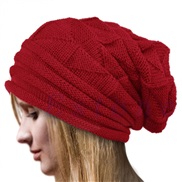 ( red) hedging  lady Autumn and Winter woolen  occidental style Outdoor knitting