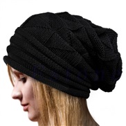 (L58-60cm)( black) hedging  lady Autumn and Winter woolen  occidental style Outdoor knitting
