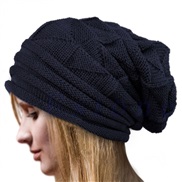 (L58-60cm)( Navy blue) hedging  lady Autumn and Winter woolen  occidental style Outdoor knitting