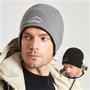 ( gray)autumn Winter hat man Outdoor leisure Double surface bag head wind warm