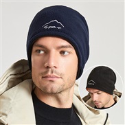 ( Navy blue)autumn Winter hat man Outdoor leisure Double surface bag head wind warm