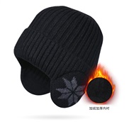 ( black)Winter warm knitting woolen man velvet thick hat woman Korean style Outdoor bag head