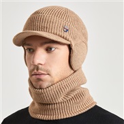 ( Khaki)Winter warm hat set velvet woolen man style occidental style hedging knitting