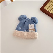 ( one size  Fit 0-12 Months)( blue)samll Baby hats Winter warm woolen lovely boy woman cotton knitting