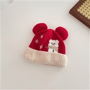 ( one size  Fit 0-12 Months)( red)samll Baby hats Winter warm woolen lovely boy woman cotton knitting