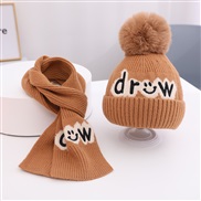 ( Fit1-6 years old children)( Brown)Baby hat Autumn and Winter man woolen woman knitting embroidery child hat