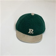 ( Fit3-24 Months)(R  green)Baby hat autumn Winter samll cap sheep velvet baseball cap man woman all-Purpose Word hat