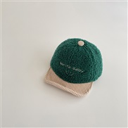 ( Fit3-24 Months)(  green)Baby hat autumn Winter samll cap sheep velvet baseball cap man woman all-Purpose Word hat