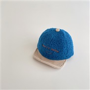 ( Fit3-24 Months)(  blue)Baby hat autumn Winter samll cap sheep velvet baseball cap man woman all-Purpose Word hat