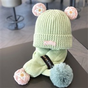 ( Fit6-36 Months)(Suit   )Baby hats two Autumn and Winter lovely super woman knitting warm man child woolen