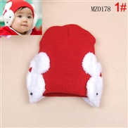 ( bright red)child hat  Baby hats Baby hat Double knitting child