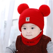 ( red)child hat Autumn and Winter Baby hats woolen warm child hat