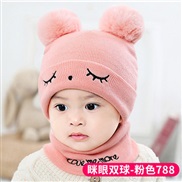 ( Pink)child hat Autumn and Winter Baby hats woolen warm child hat