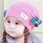 (3-18 Months Cotton)(  pink)Baby hats Winter hat knitting hat child hat woolen