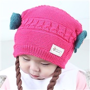 (3-18 Months Cotton)(  rose Red)Baby hats Winter hat knitting hat child hat woolen