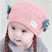(3-18 Months Cotton)(  hide powder )Baby hats Winter hat knitting hat child hat woolen